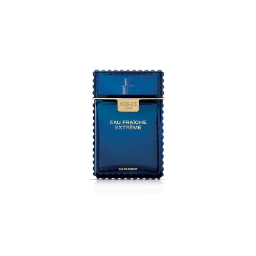 Versace Eau Fraiche Extreme EDP bottle-side view, premium men's fragrance presentation.