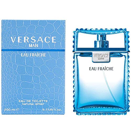 Versace Eau Fraiche heart notes cedar and tarragon, versatile fragrance for casual wear.