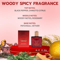 Versace Eros Flame packaging box, compact travel-ready presentation.