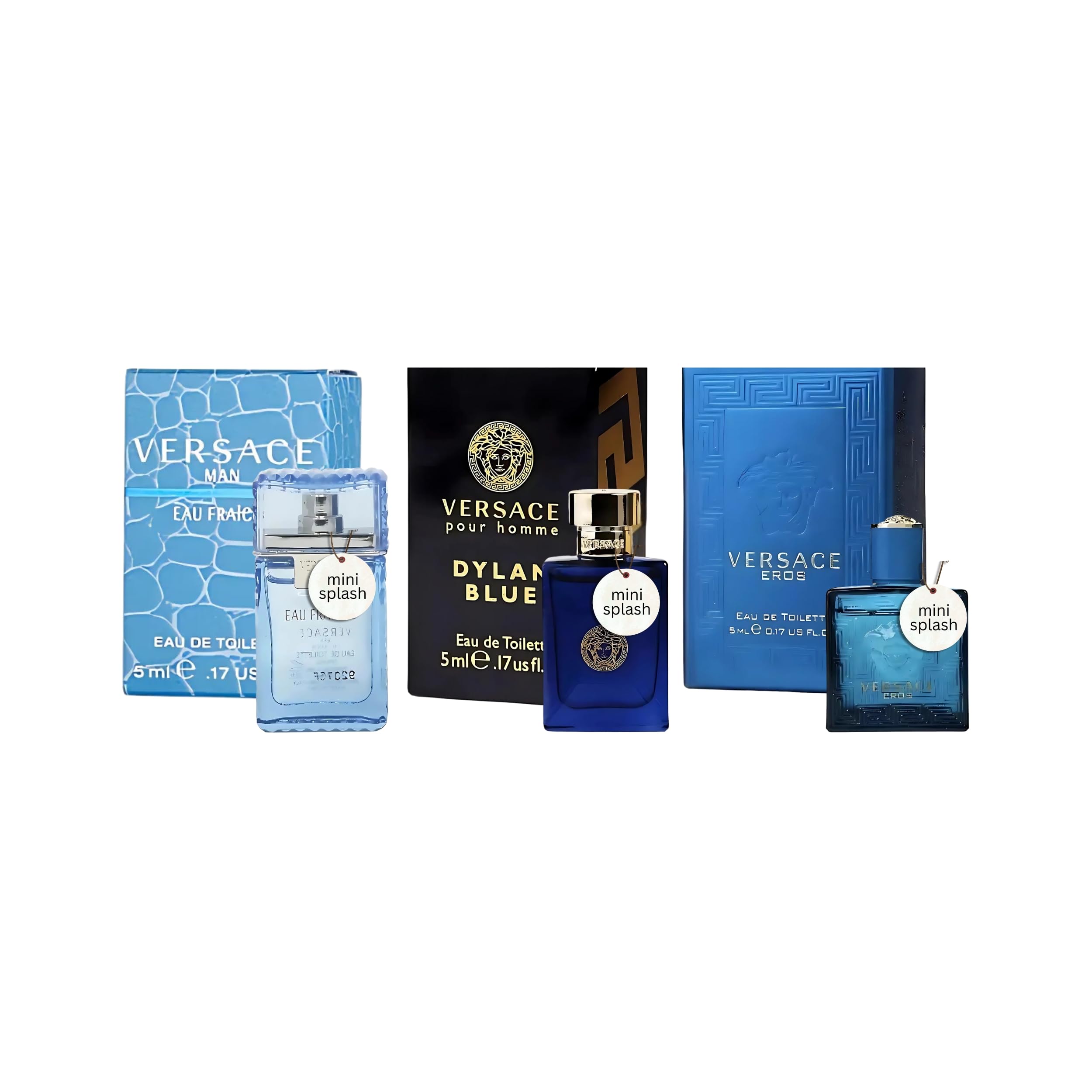 Versace Eros for Men splash bottle with bold evening vibe