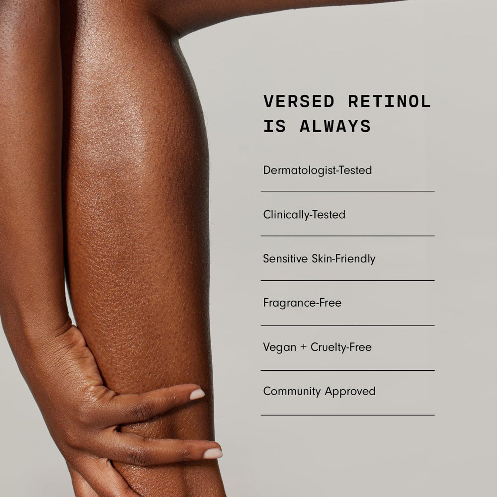 Versed Advanced Retinol Body Butter night-use routine fits evening skincare