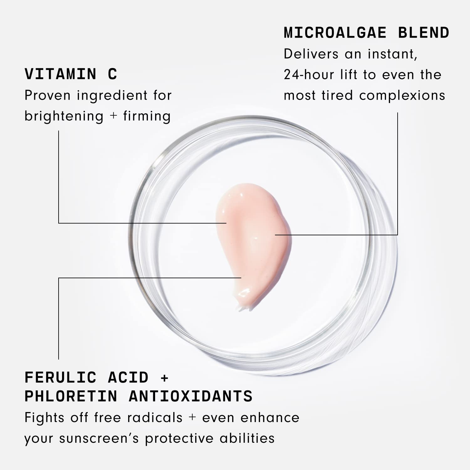 Versed Auto-Save serum bottle closeup showcasing microalgae and vitamin C ingredients