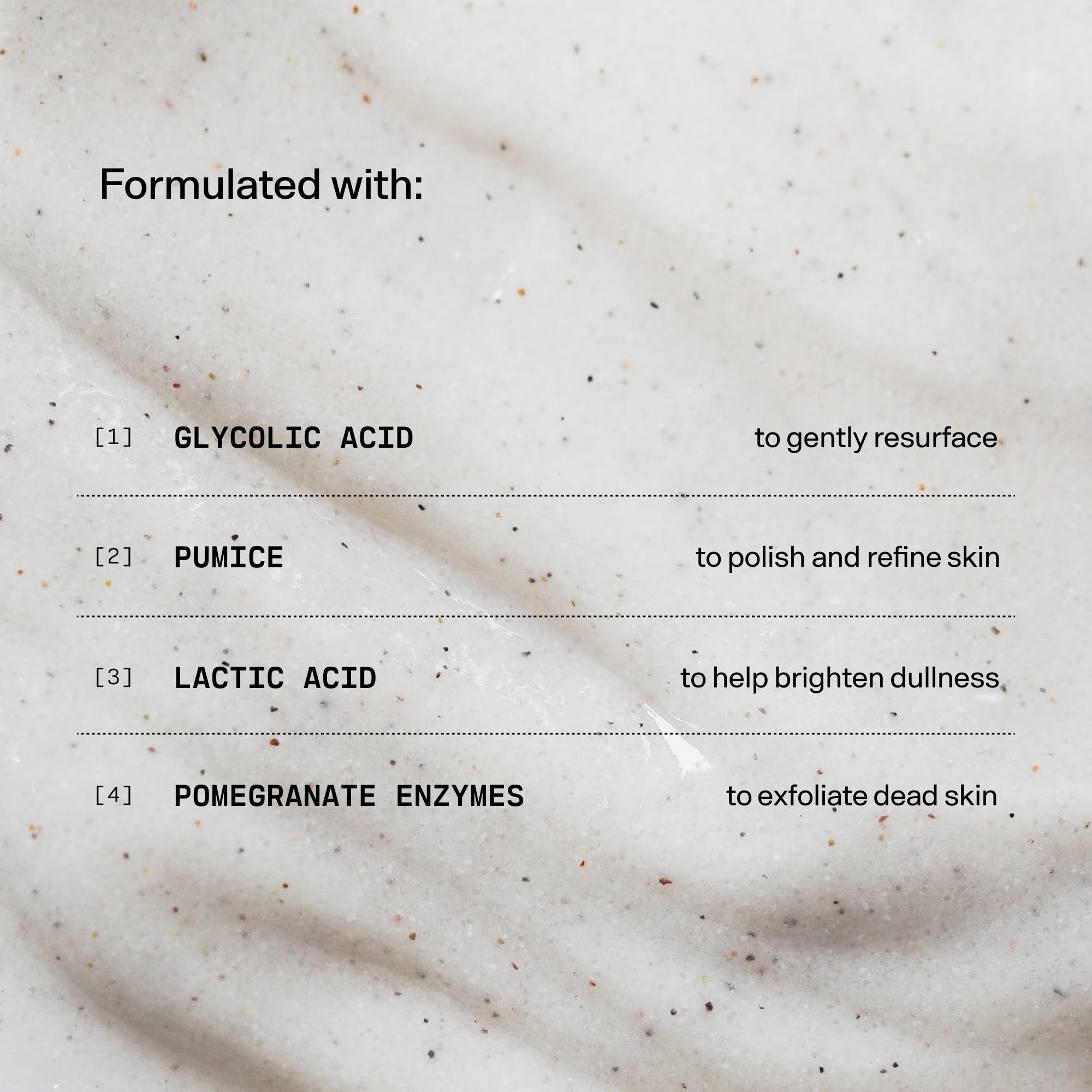 Versed Buff It Out scrub application demonstrates circular massage for even exfoliation.