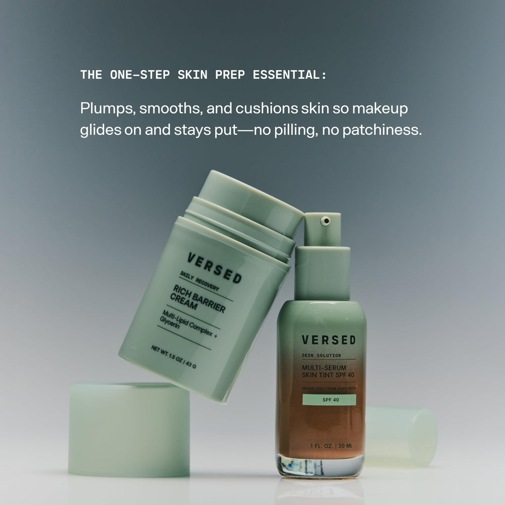 Packaging and formula suitable for dry, sensitive skin types.