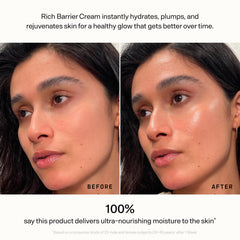 Silky texture close-up showing breathable, non-greasy finish suitable for makeup layering.