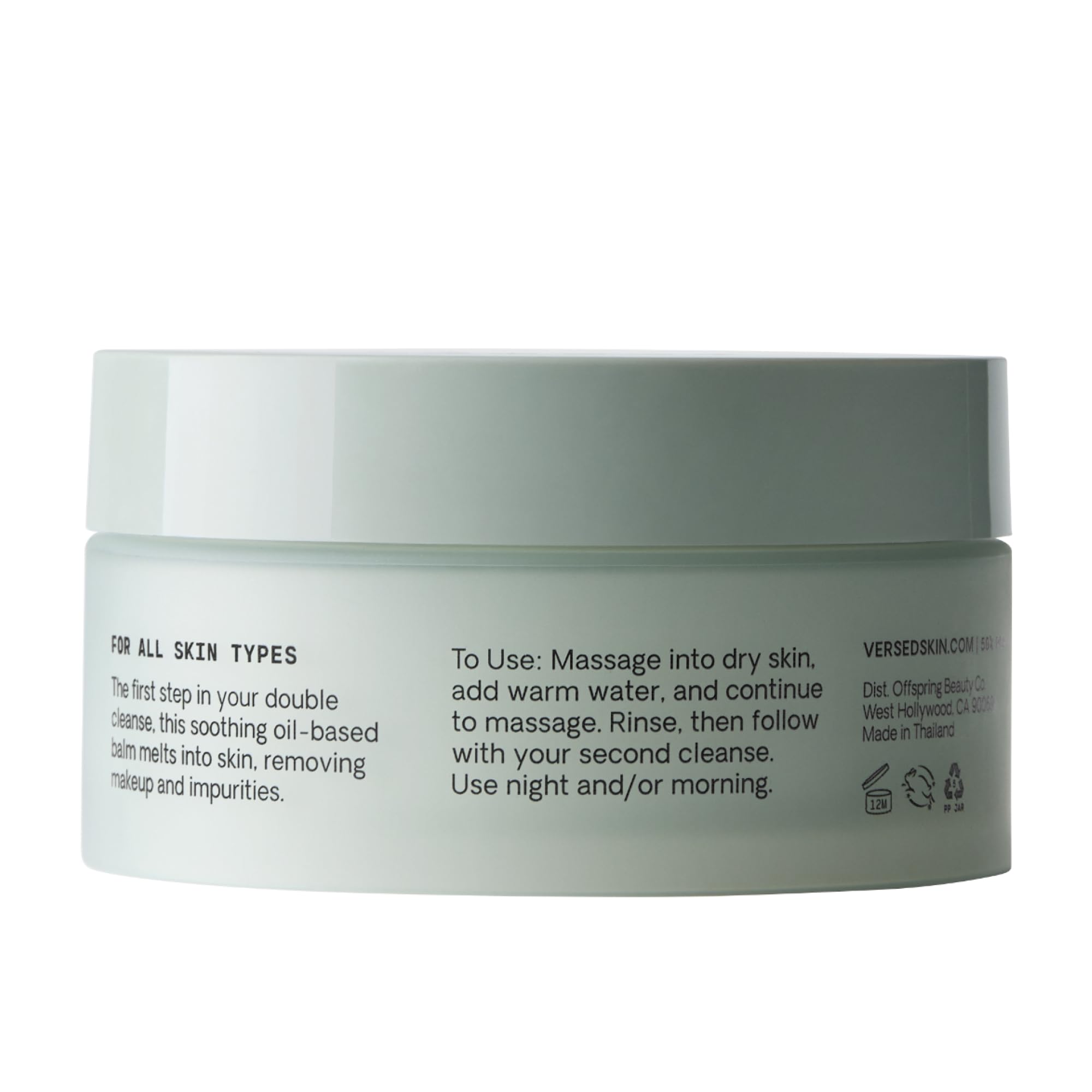 Versed Day Dissolve makeup removal primes skin for a nighttime routine.