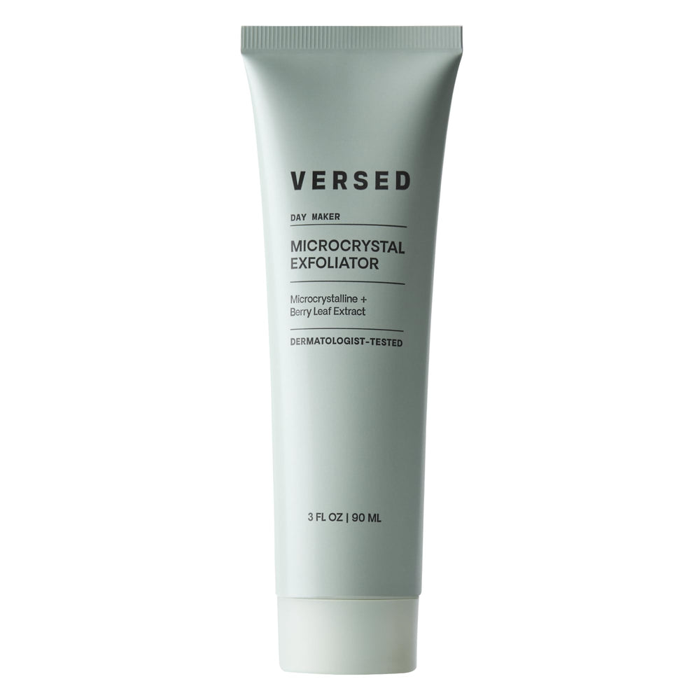 Versed Day Maker exfoliating cleanser bottle promotes gentle, effective pore cleansing.