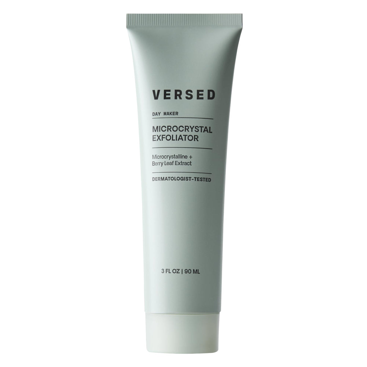 Versed Day Maker exfoliating cleanser bottle promotes gentle, effective pore cleansing.