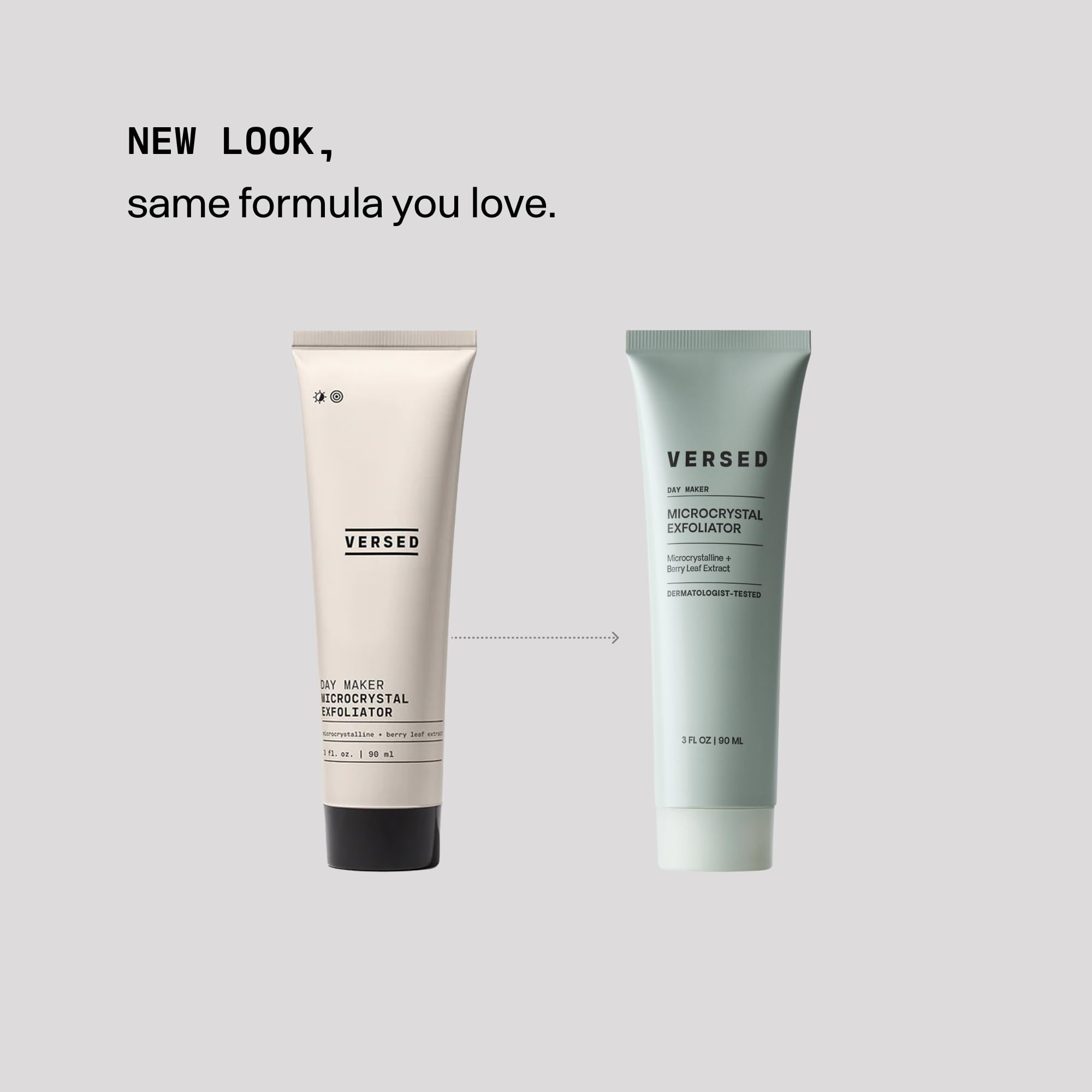 Versed Day Maker pore-clearing application demonstrates easy, daily use.