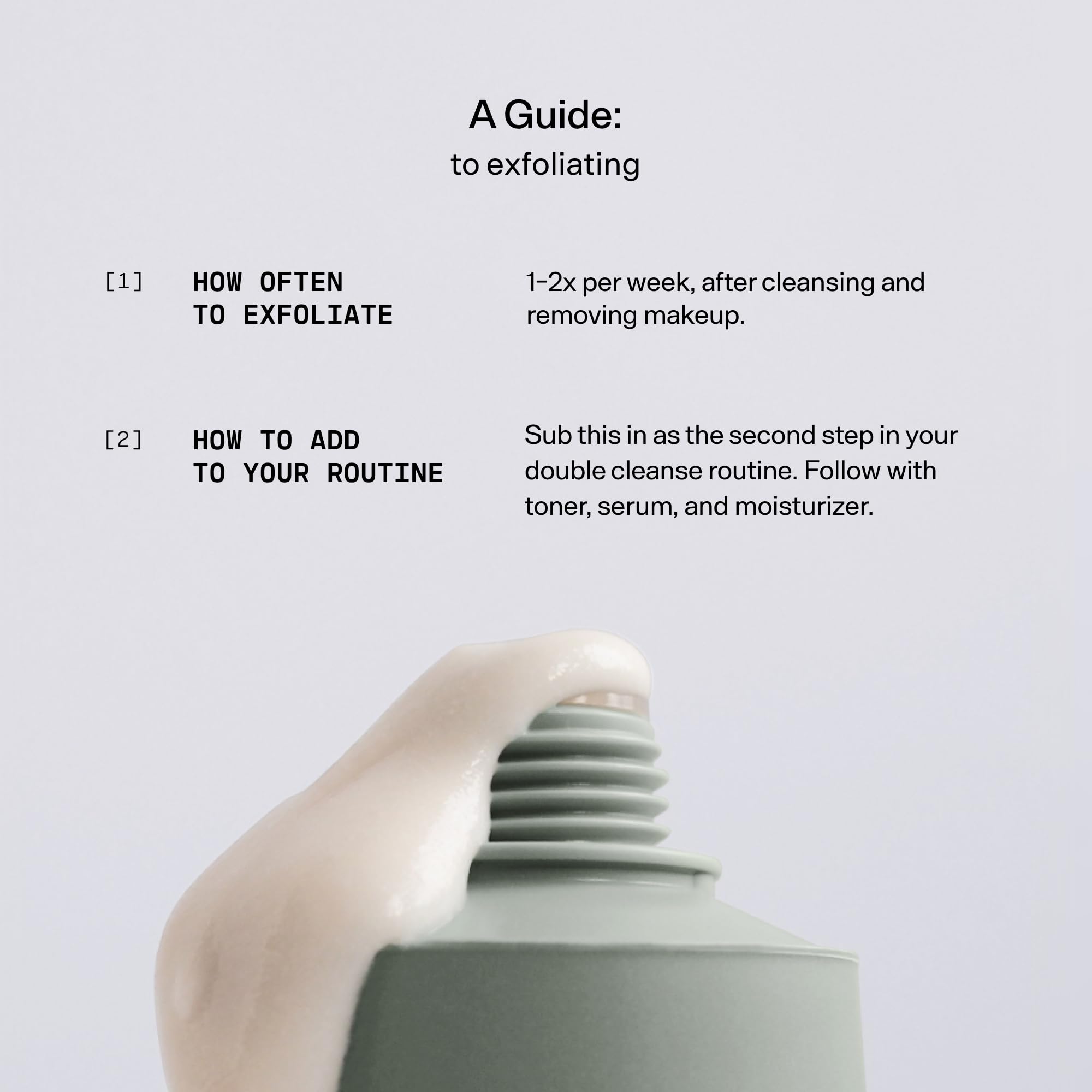 Versed Day Maker creamy cleanser applied on hand for daily skin prep.