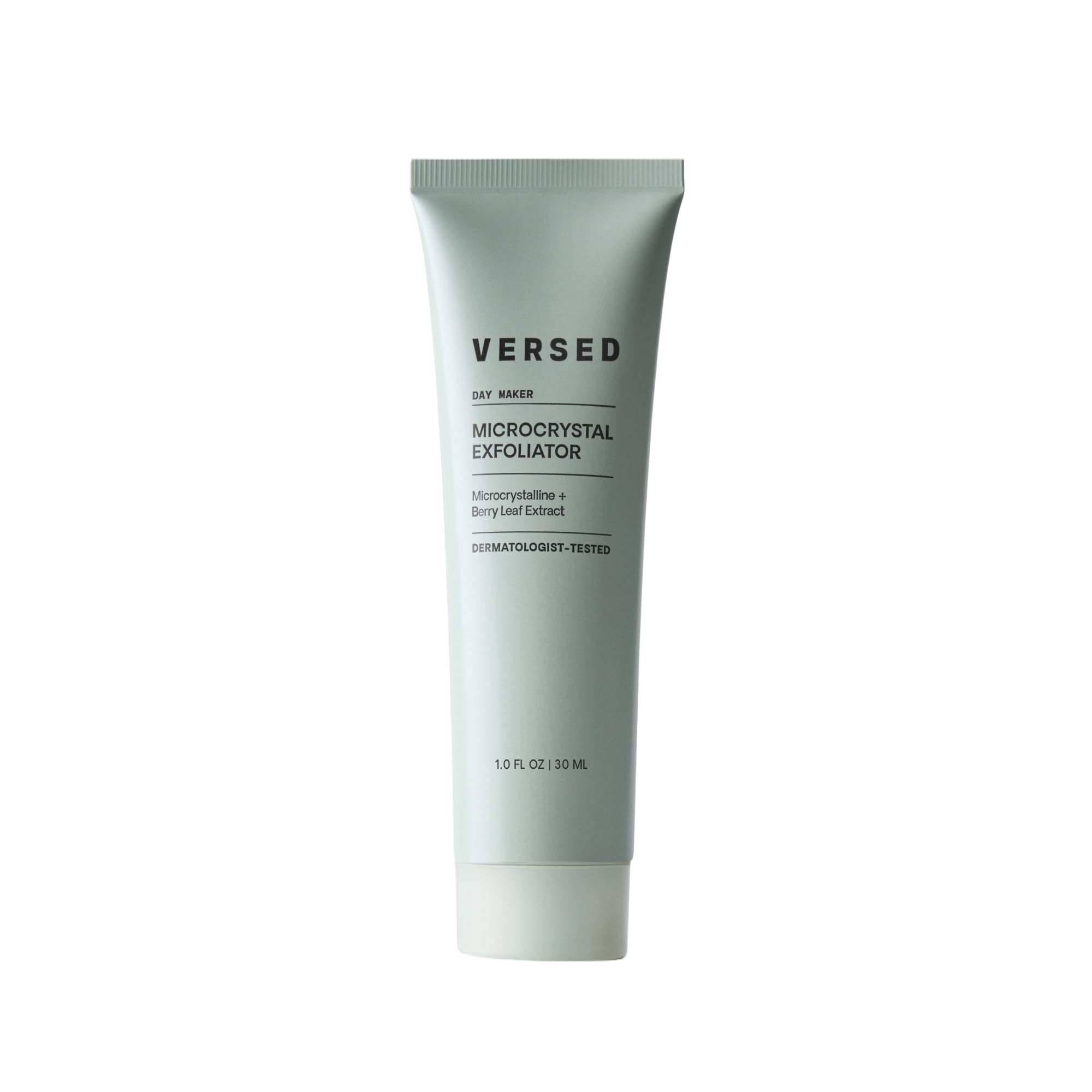 Versed Day Maker exfoliating cleanser jar view with microcrystals for gentle buffing.