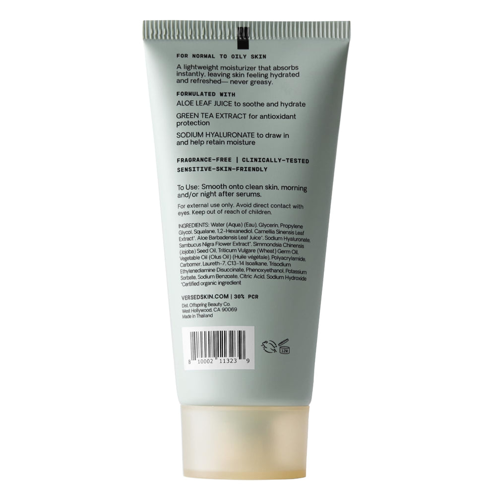 Travel-friendly Versed Dew Point gel moisturizer for on-the-go skincare