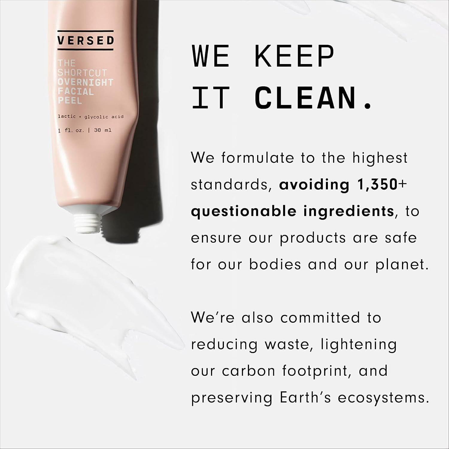 A thin layer applied evenly on clean skin before rinse-off.