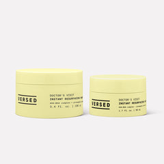 Versed Doctor’s Visit mask spread on skin highlights quick two-minute exfoliation