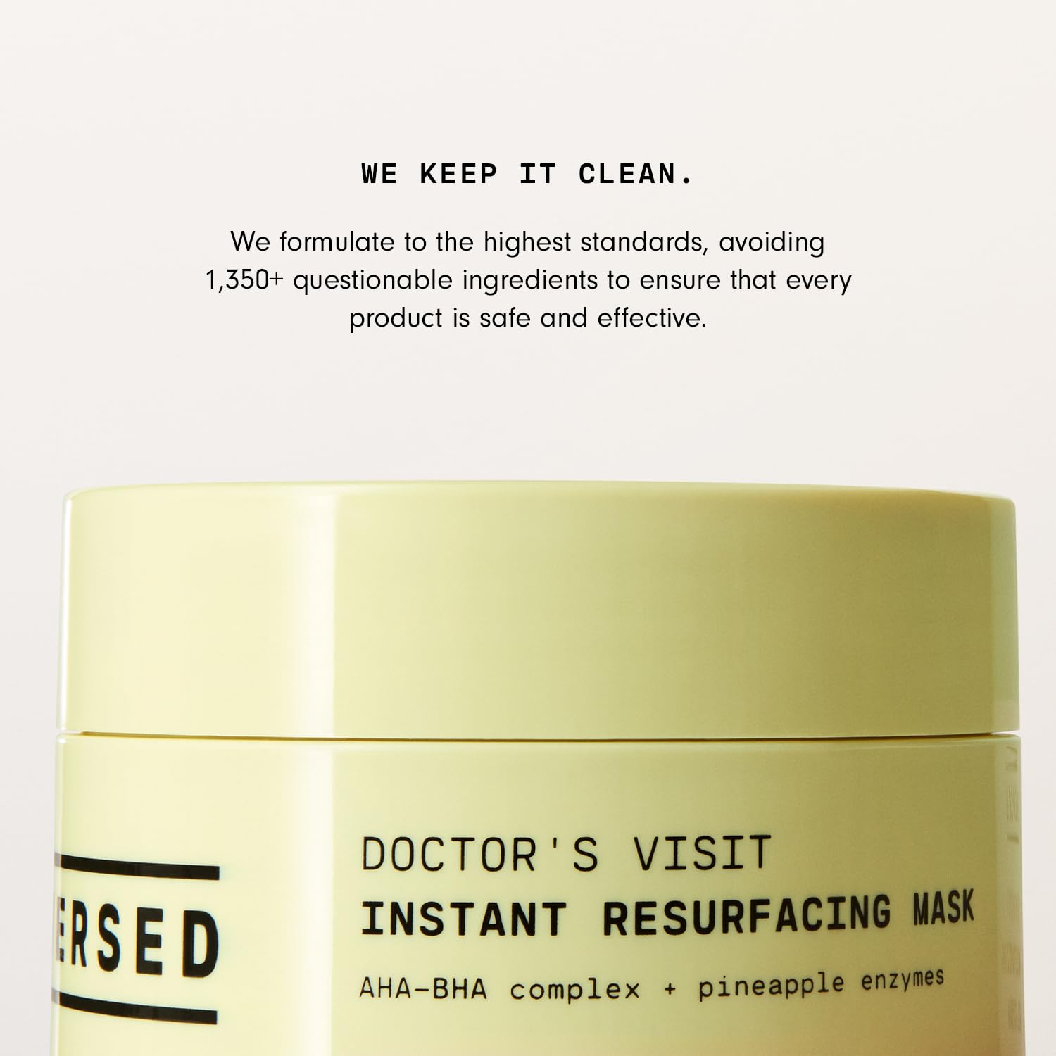 Versed Doctor's Visit mask night routine setup for weekly use