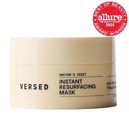 Versed Doctor's Visit Mask spread on skin demonstrates quick 2-minute brightening routine