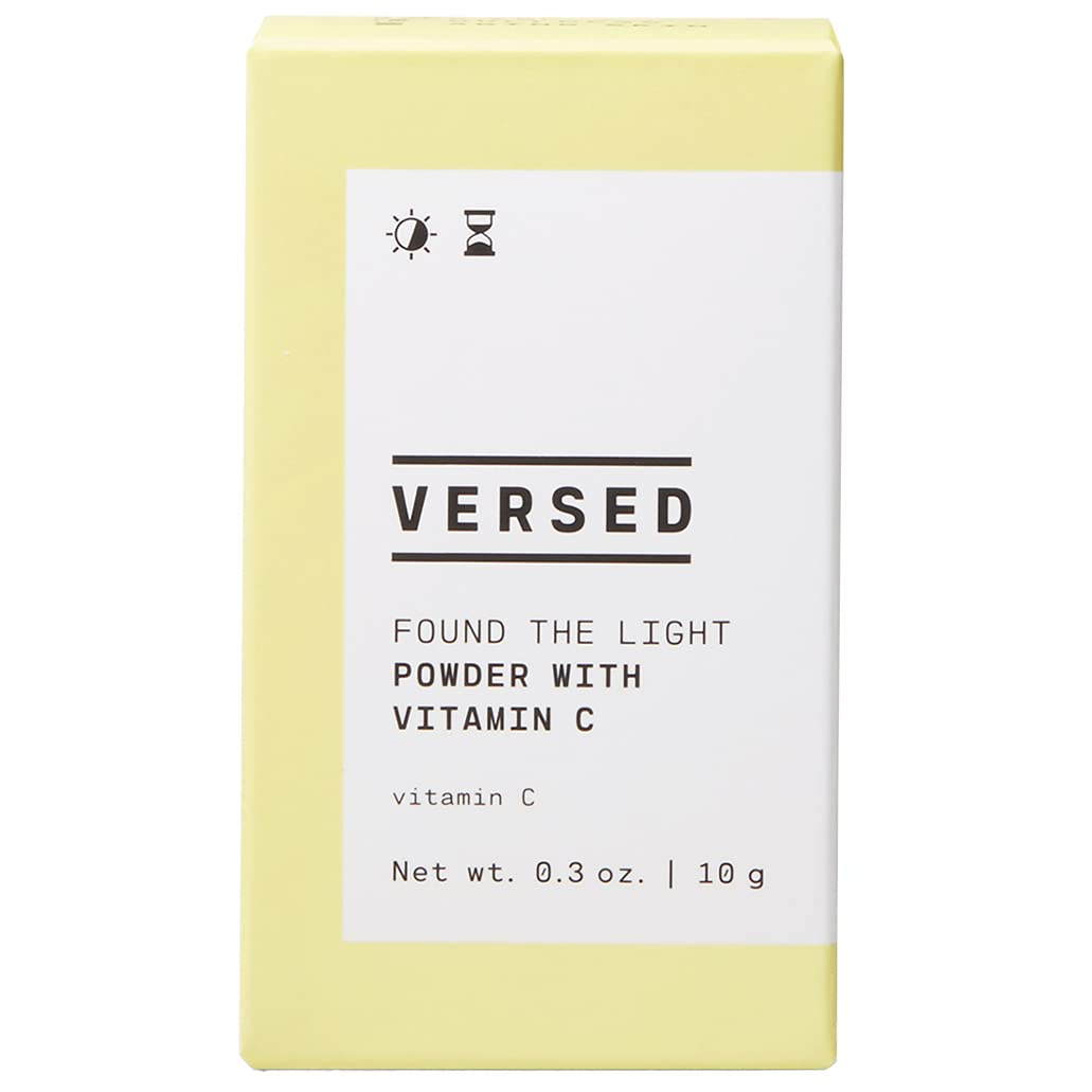 Versed Found the Light packaging close-up highlighting vegan formulation and clean labeling.