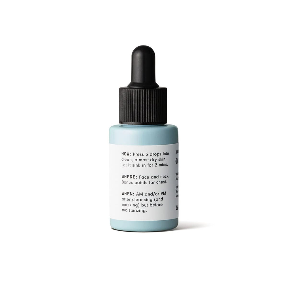 Versed Just Breathe Serum pump-dispense highlights controlled application for acne-prone skin