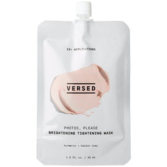 Versed Photos, Please mask texture close-up shows turmeric brighten and tighten pores.