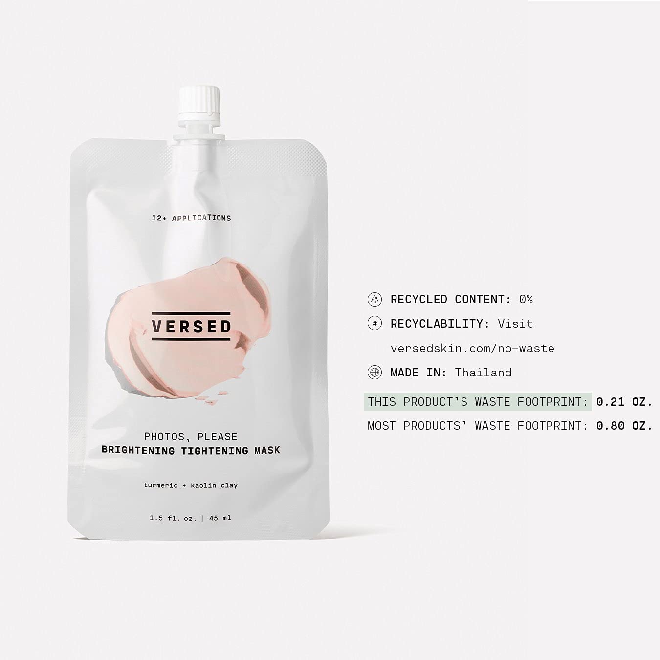 Versed Photos, Please pore-tightening-effect close-up suggests smoother-looking pores.