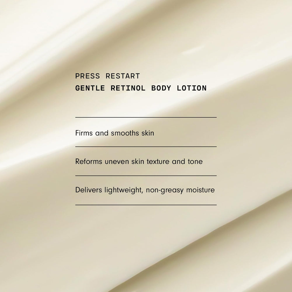 Chest area shows refined crepiness with Versed Press Restart Lotion.