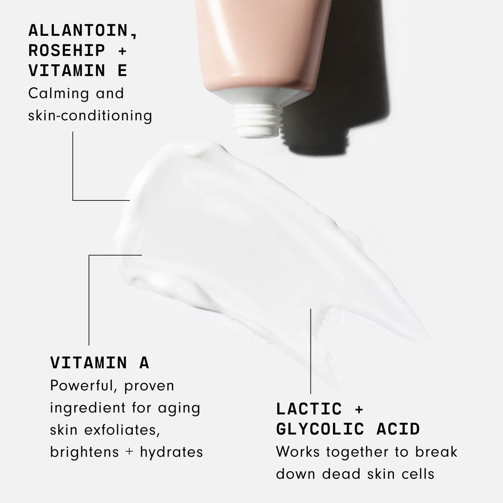 Versed The Shortcut Overnight Facial tube body showing compact vegan formula.