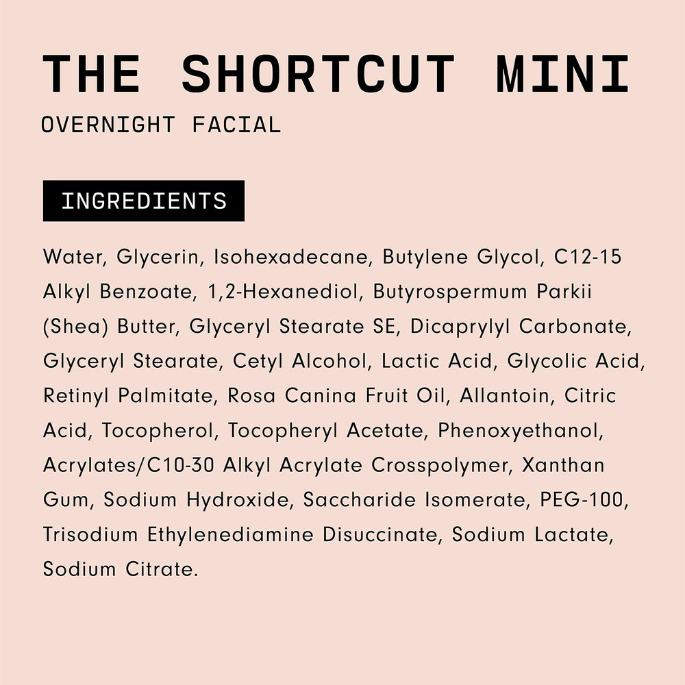 Versed The Shortcut Overnight Facial tube-spout enables precise dosing.