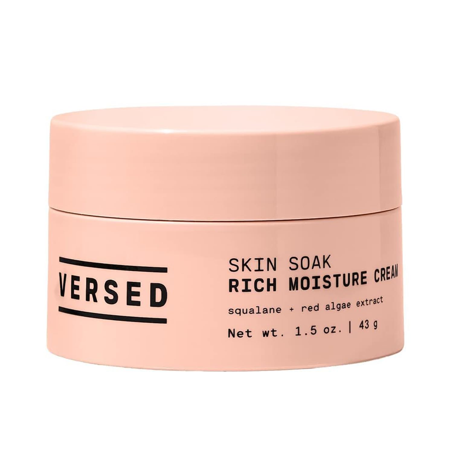 Versed Skin Soak Rich Moisture Cream bottle showcasing hydration for daily use.