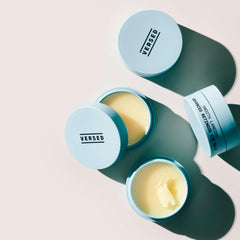 Versed Smooth Landing Eye Balm closeup texture melting into skin.
