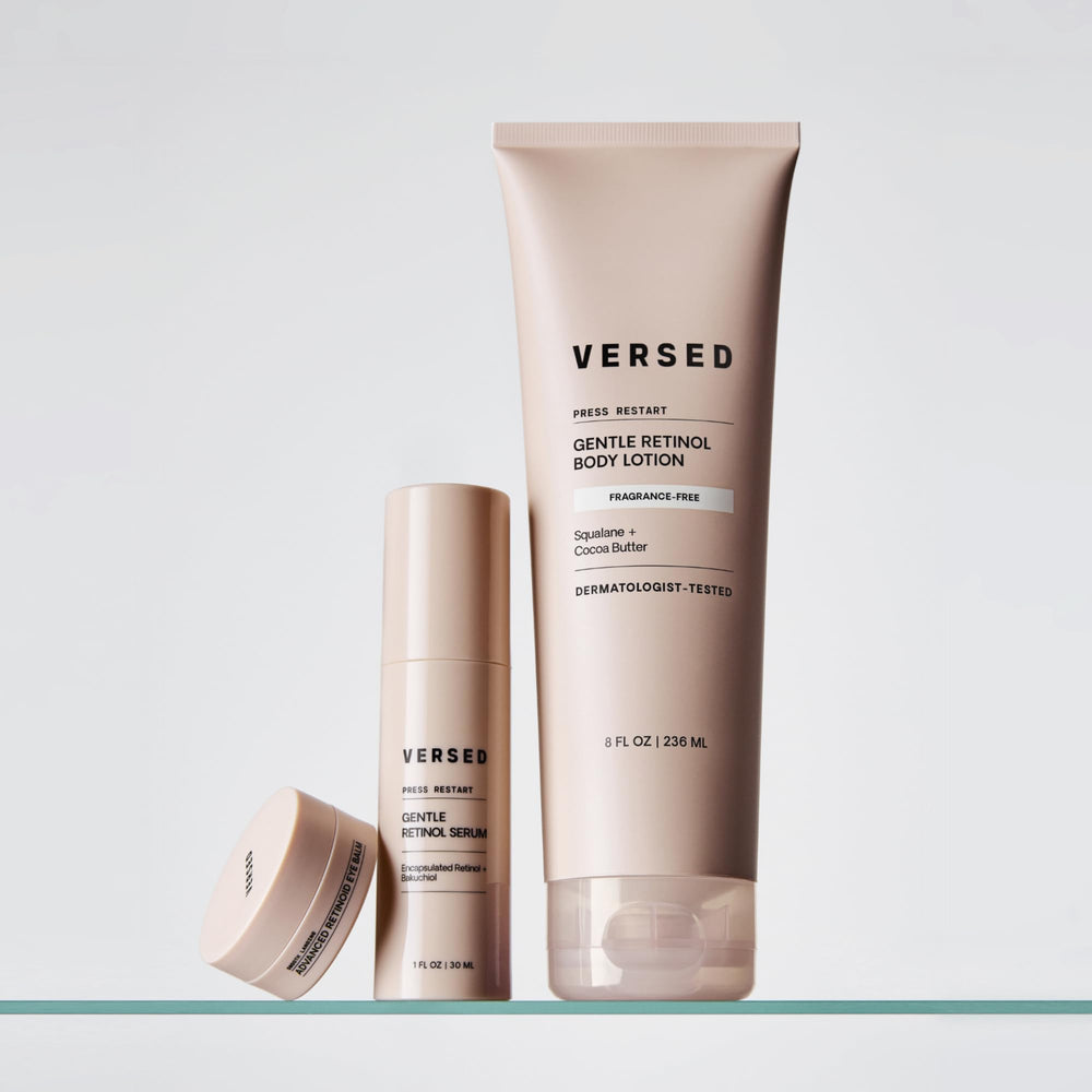 Vitamin E and black currant oil in Versed Smooth Landing eye balm protect skin