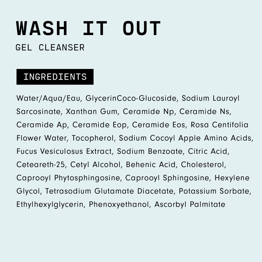 Texture close-up showing gel consistency of Versed cleanser