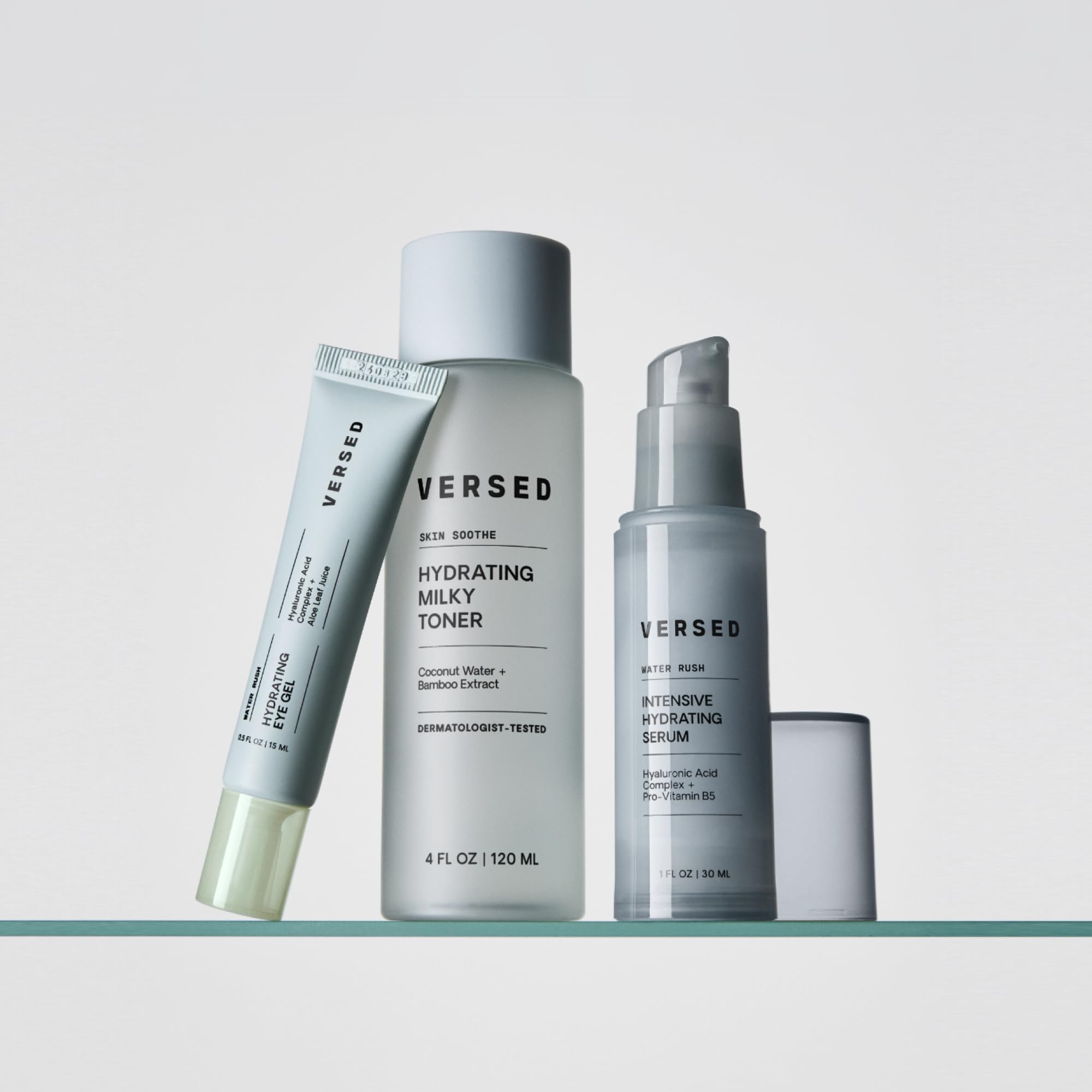 Under-eye area ready for makeup after applying Versed Water Rush Eye Gel.