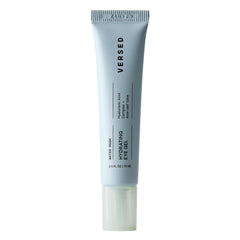 Versed Water Rush Eye Gel packaging close-up highlighting hydration benefits.