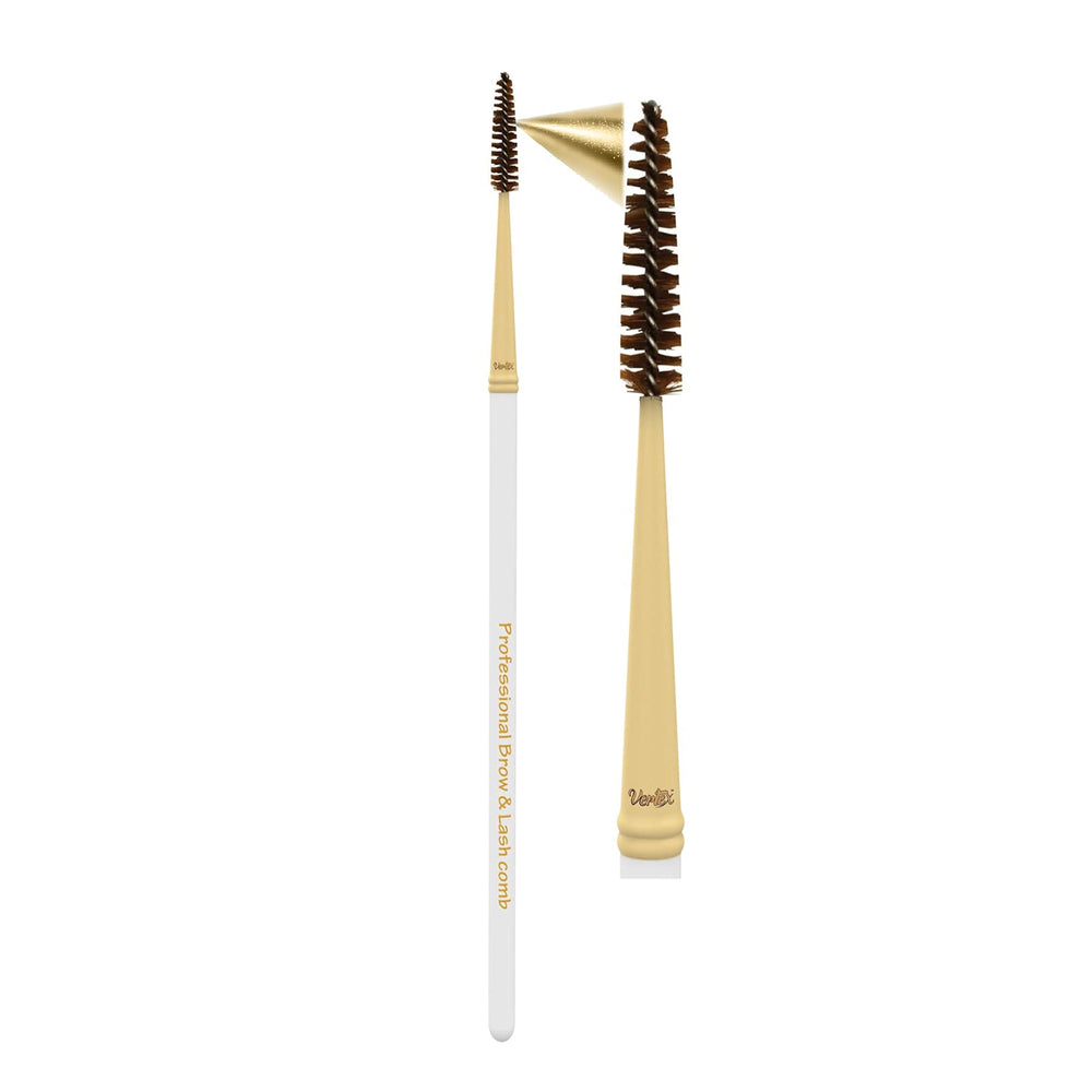 Vertex eyebrow brush spoolie comb for precise shaping and natural-looking brow strokes.