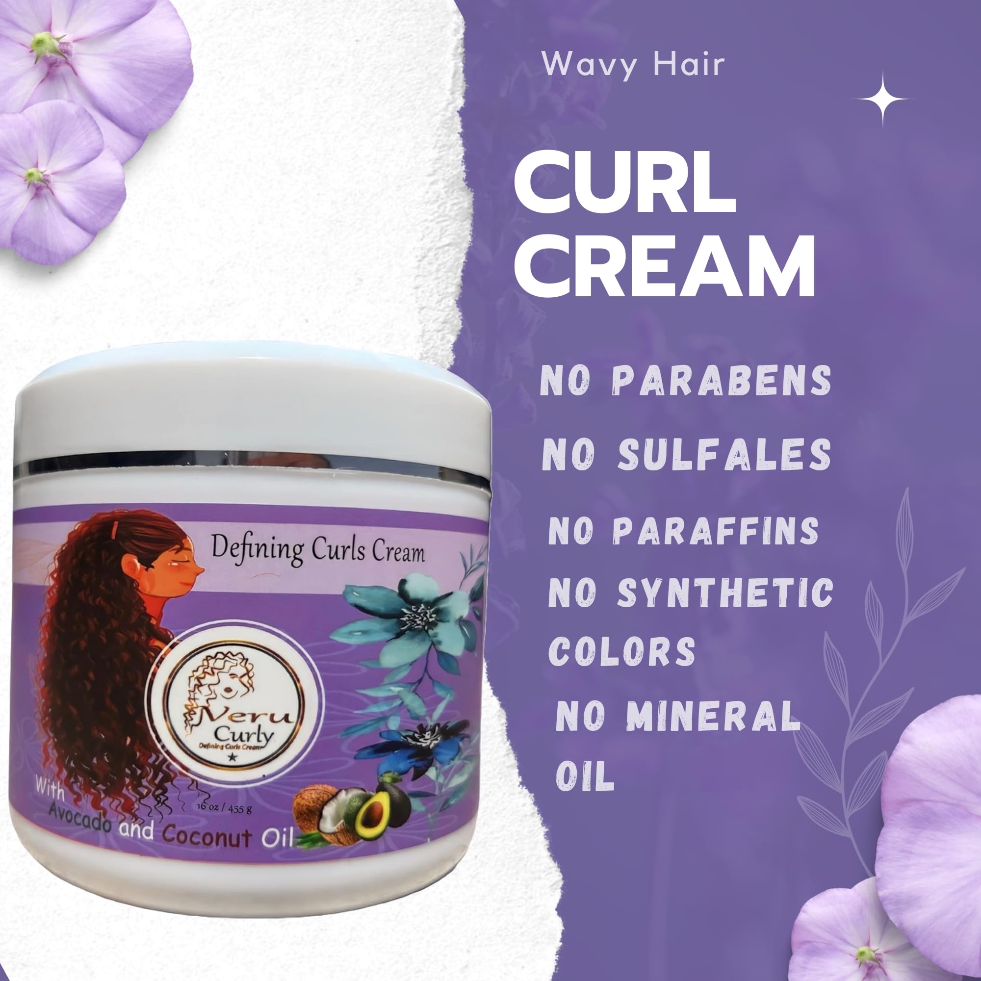 VeruCurly Curl Cream unisex formula suitable for all.
