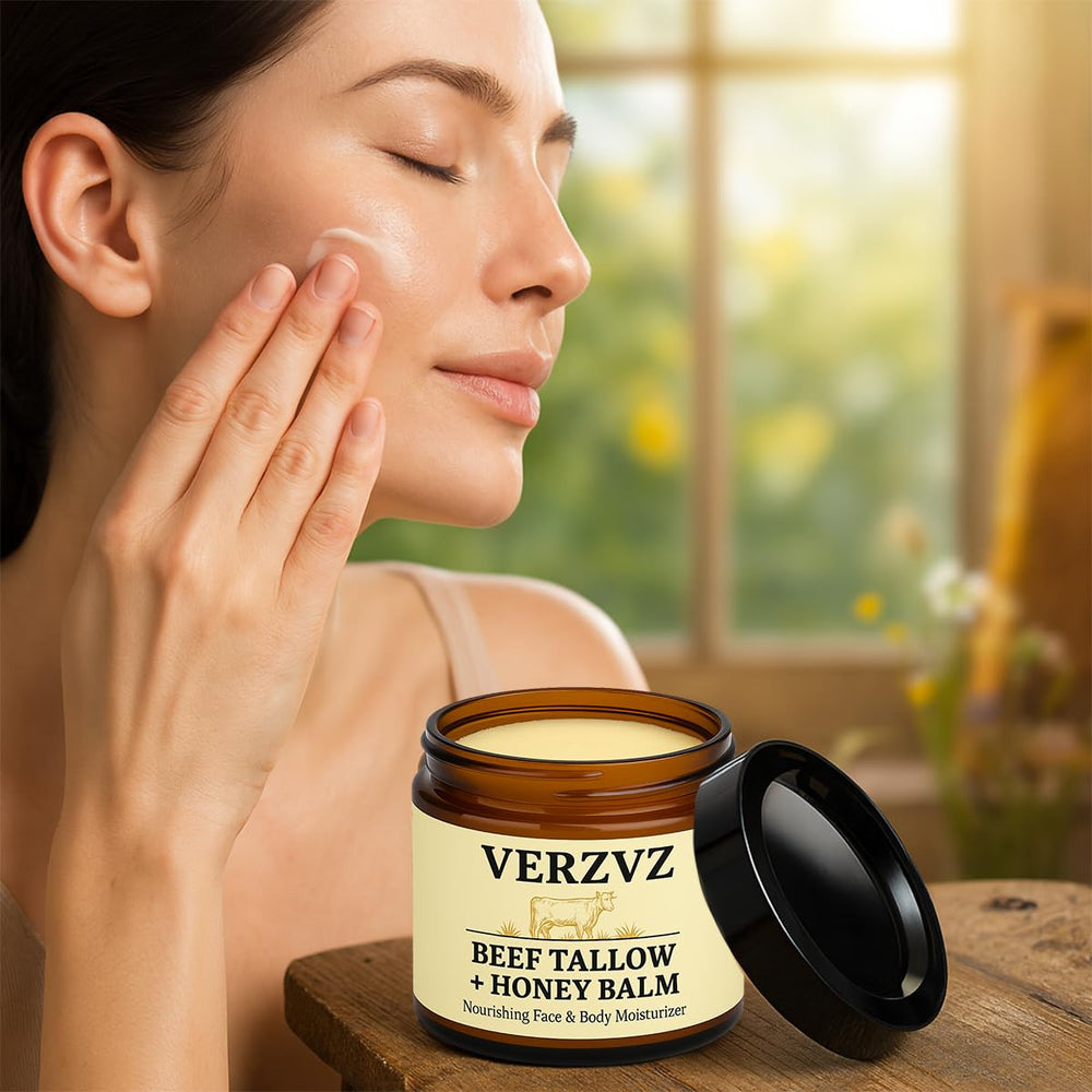 Natural honey scent in VERZVZ balm closeup.