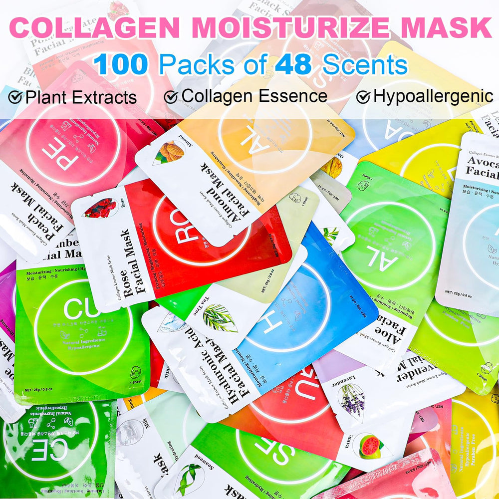 VESPRO 100-pack facial masks prepared for quick hydration in daily rituals