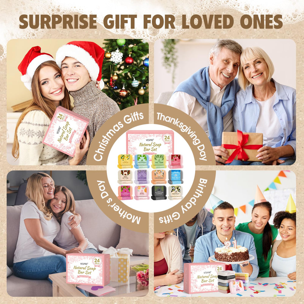 VESPRO peppermint soap bar offering a cooling, energizing shower experience.