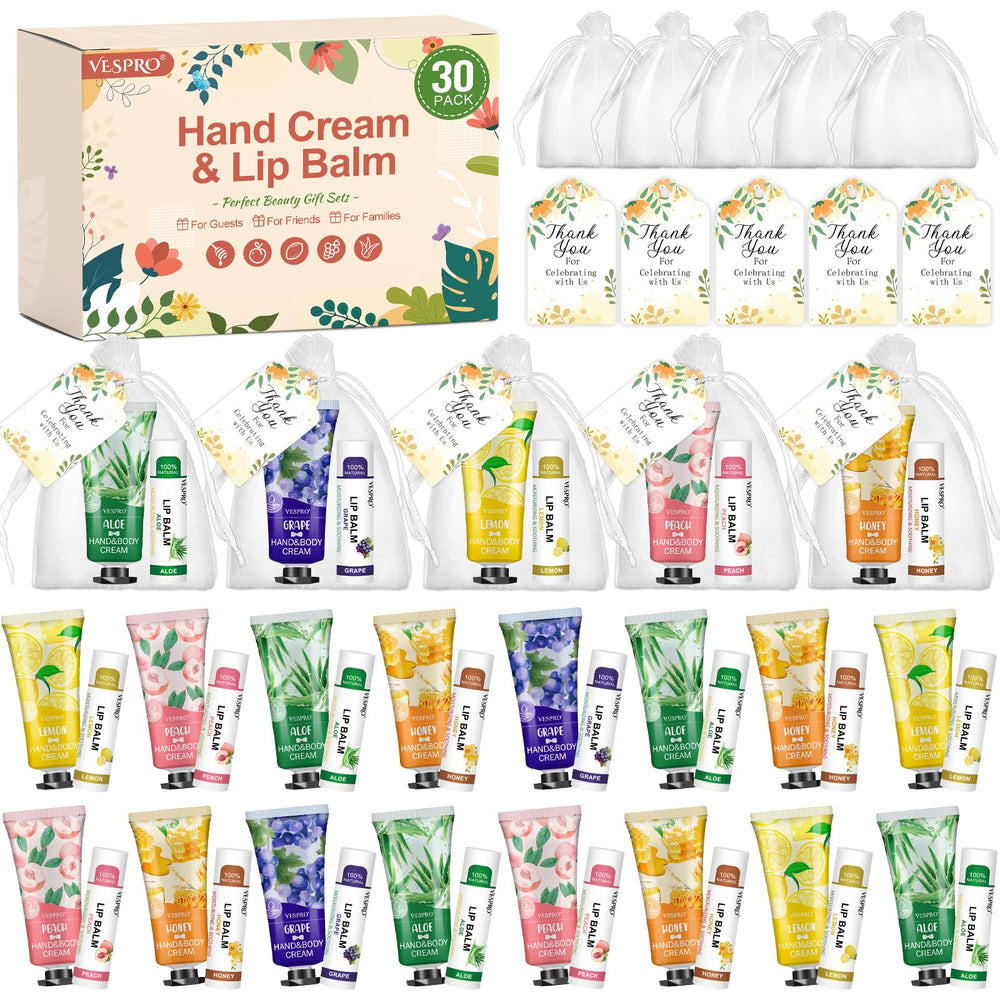 VESPRO hand cream bulk set with assorted scents for guest gifts