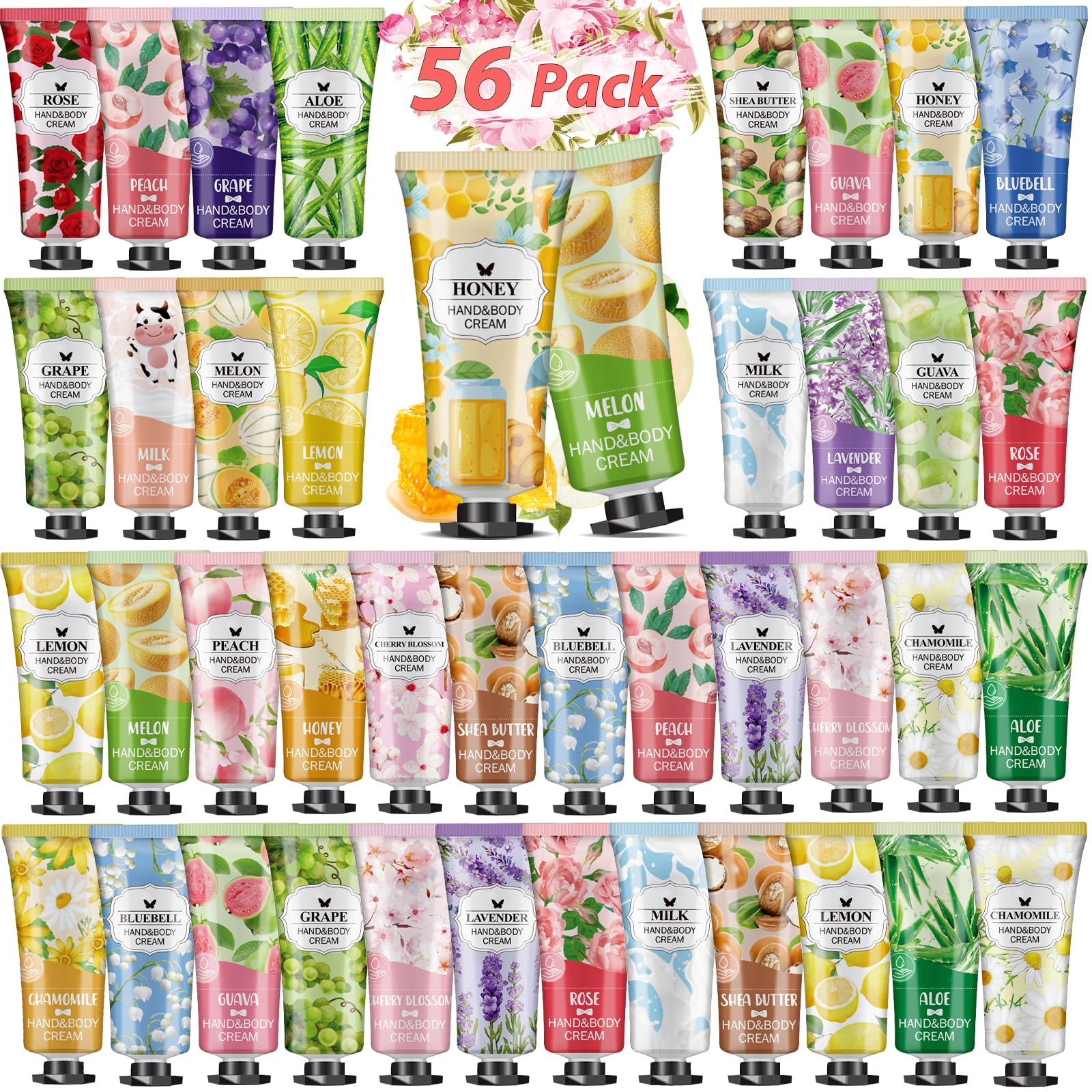 VESPRO 56-pack hand cream gift set, perfect for gifting and daily hand care.