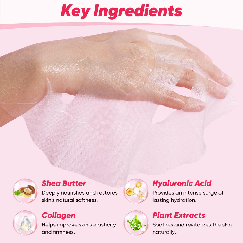 VESPRO collagen mask delivering deep hydration for smoother skin texture.