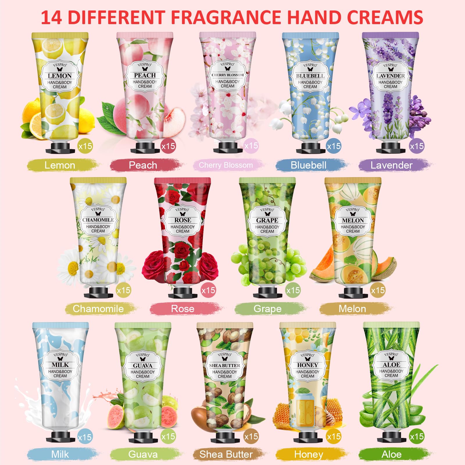 VESPRO hand cream with shea butter, vitamin E, and honey for deep nourishment.