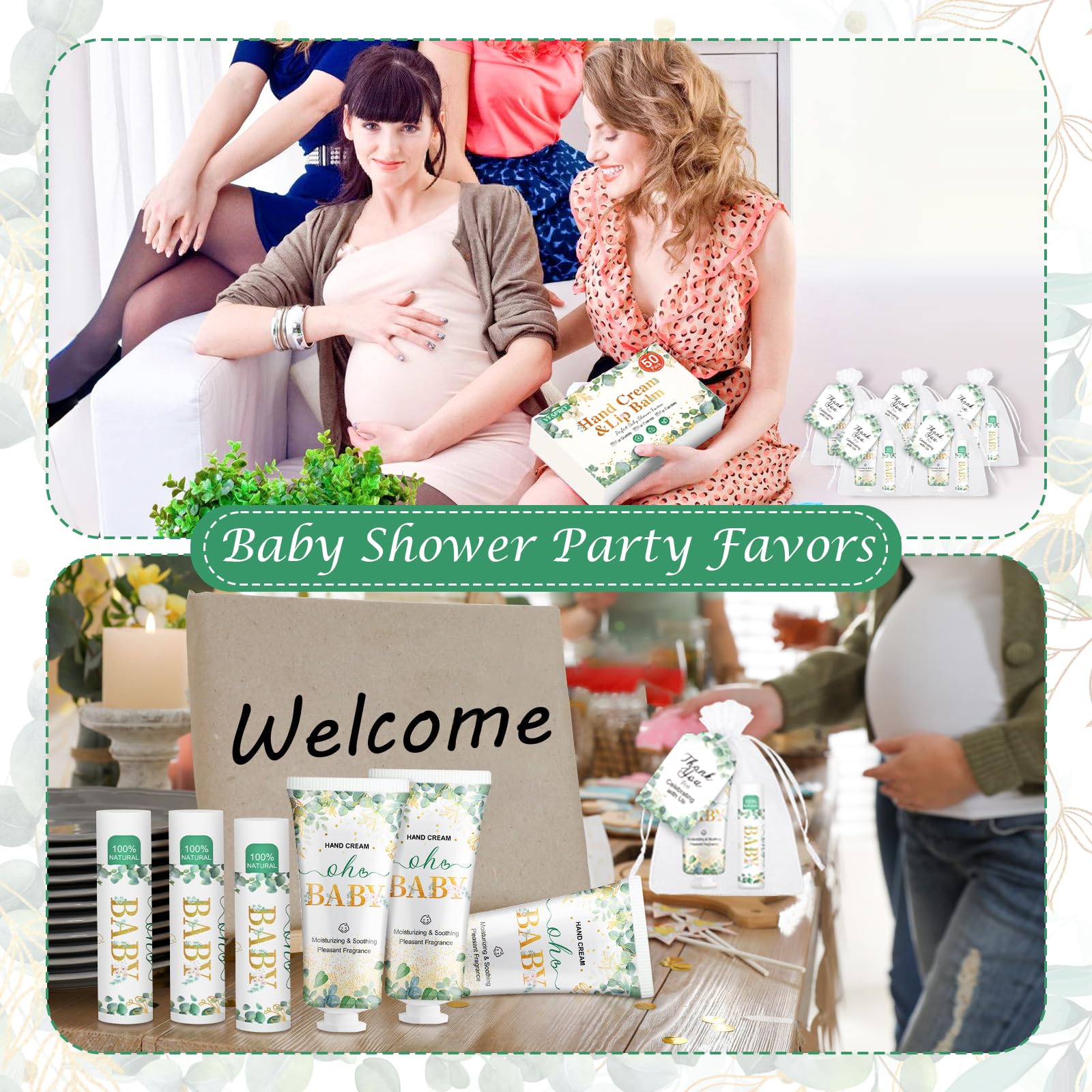 VESPRO Oh Baby gold lettering enhances baby shower gift theme