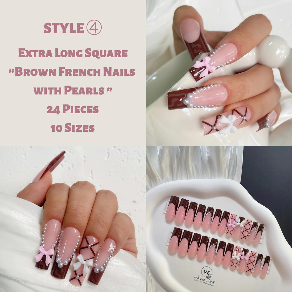 VESWEET nails showcase subtle 3D designs for eye-catching nail art.