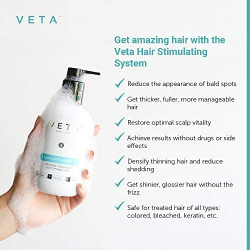 Bathroom setup with Veta packaging ready for daily hair care routine.