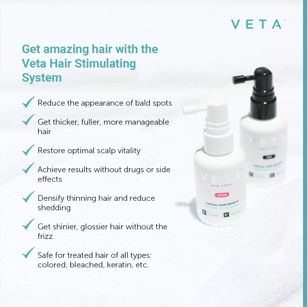 Lightweight, non-greasy finish after using Veta