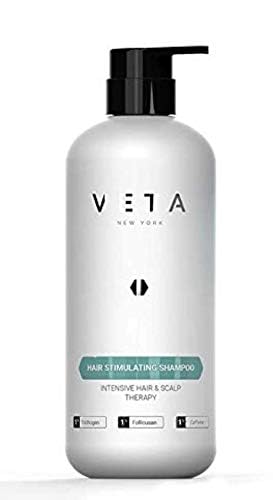 Veta Stimulating Shampoo pouring into the hand for daily use