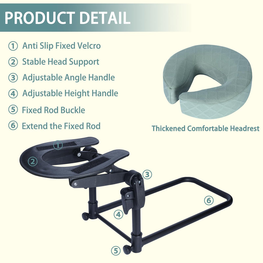 Veuverig adjustable face cradle offers personalized comfort during use.