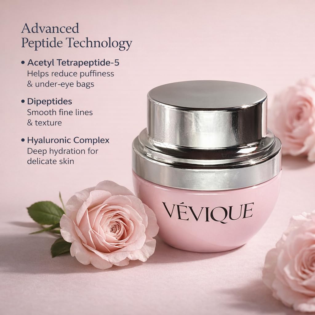 Veviqe Claréne eye cream close-up highlighting rich hydration for under-eye skin