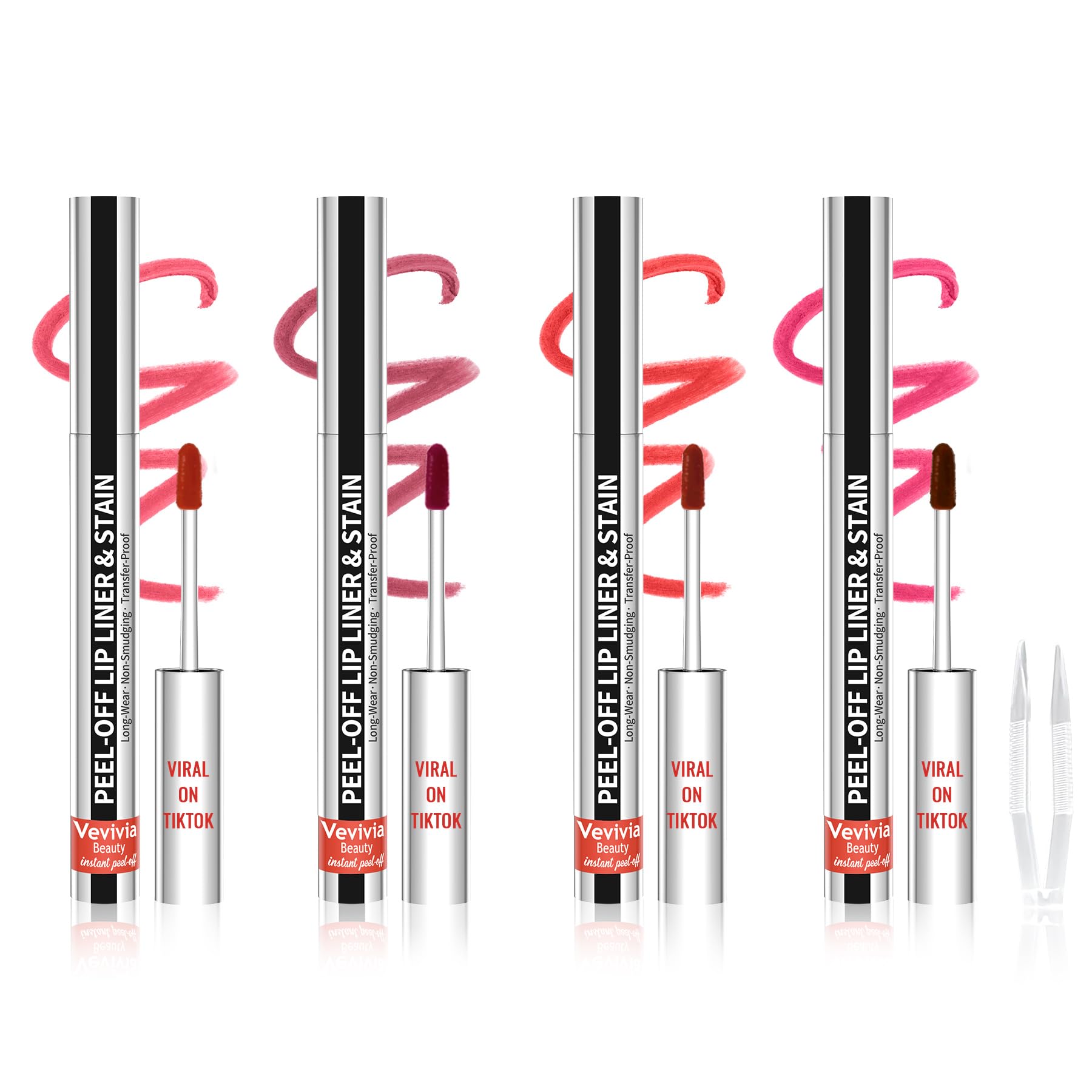Vevivia Cocoa Peel-Off Lip Stain for all-day color retention.